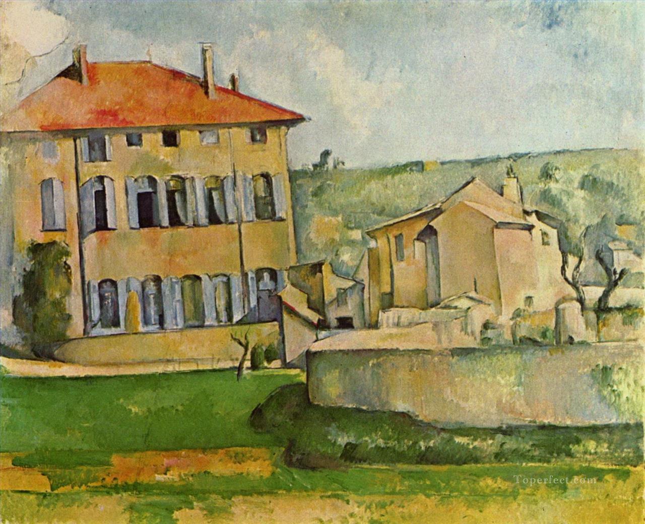 Casa y granja en el paisaje de Jas de Bouffan Paul Cezanne Pintura al óleo